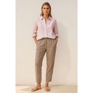 Brochu Walker Pink Gray Relaxed Silk Pants Trousers  Women's Size Large
